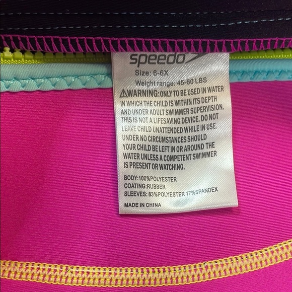 Speedo Pink and Blue Rashguard with Front Zipper - Picture 2 of 3